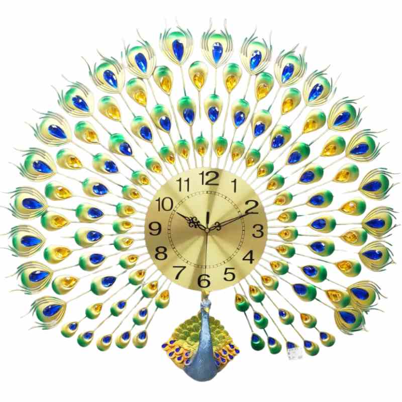 Buy online Charming Peacock Wall Clock