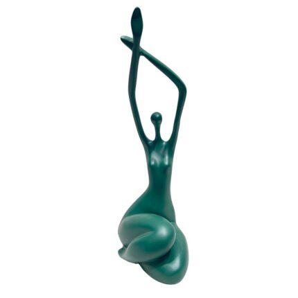 Decorative Statue in Yoga Pose Olive Green