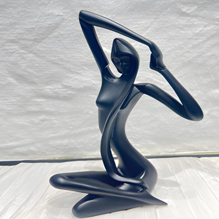 buy decorative statue in yoga pose black