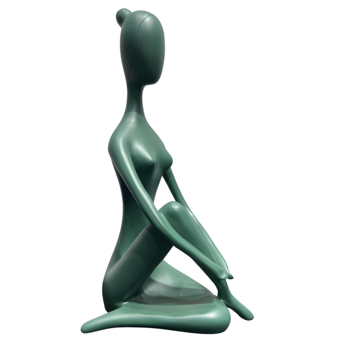 decorative statue in yoga pose